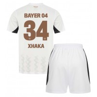 Bayer Leverkusen Granit Xhaka #34 Bortedraktsett Barn 2024-25 Kortermet (+ Korte bukser)